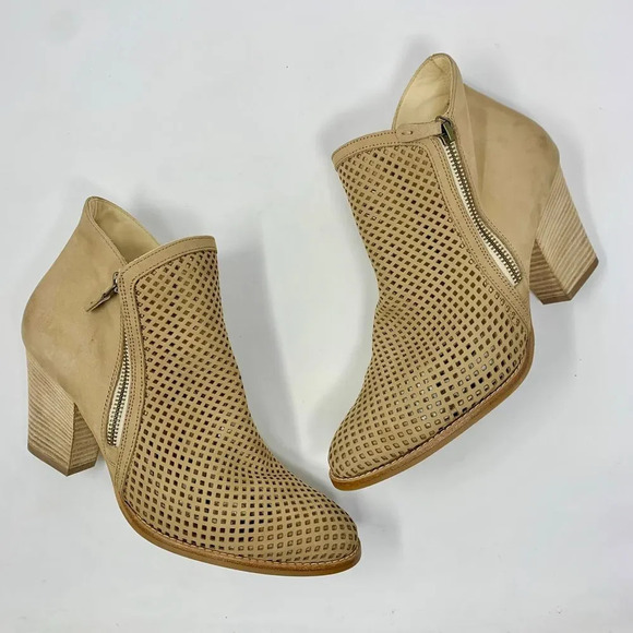 Paul‎ Green Bonzai Perforated Bootie Sisal Nubuck Size 6.5/US 9 - Picture 1 of 11